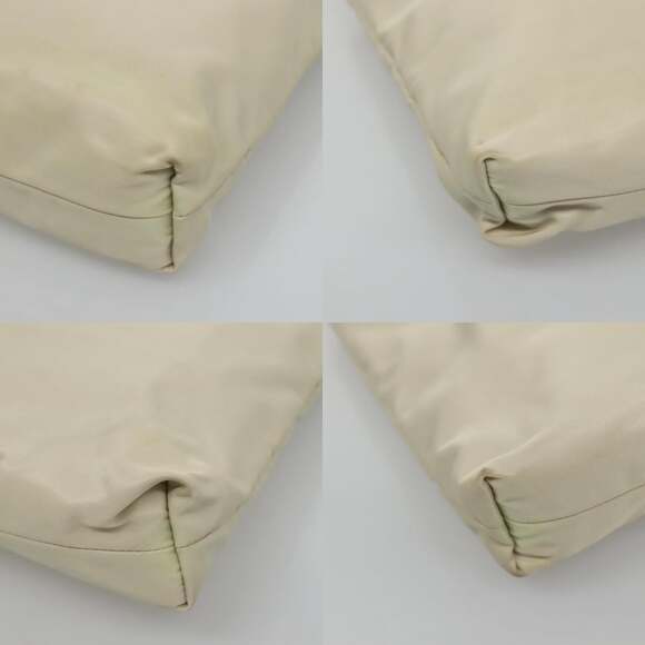 PRADA Hand Bag Nylon White Silver - Picture 10 of 12